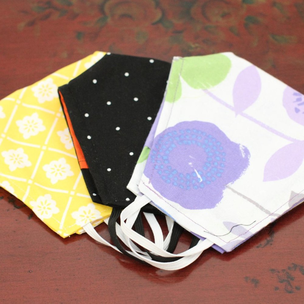 3 Pack 100% doubled cotton masks